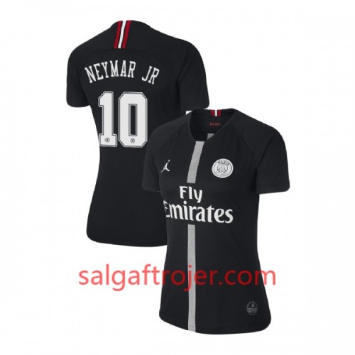 Paris Saint-Germain Fodboldtrøjer Neymar JR 10 Jodan Sort Dame 3. sæt 2018/19 Kort ærmer Paris Saint-Germain Fodboldtrøjer Neymar JR 10 Jodan Sort Dame 3. sæt 2018/19 Kort ærmer